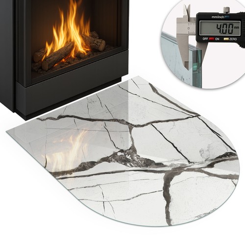 Glass fireplace floor - glass,
