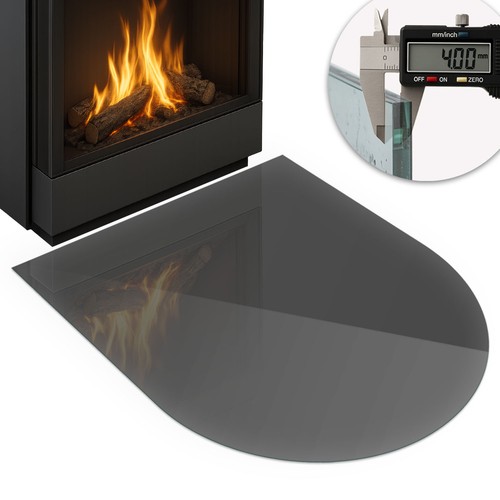Toughened glass hearth - toughened,