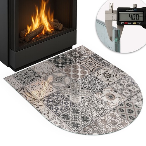 Printed glass floor protector - printed,
