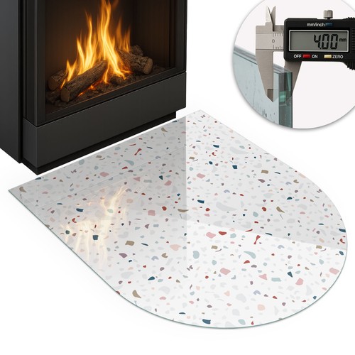Glass hearth protector - hearth,
