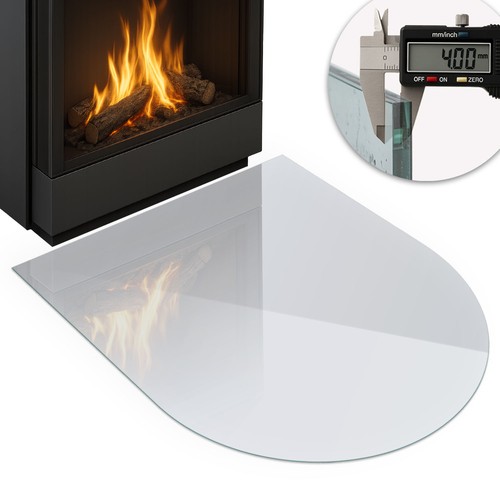 Glass fireplace protector - glass,
