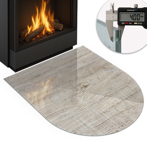 Toughened glass hearth - toughened,
