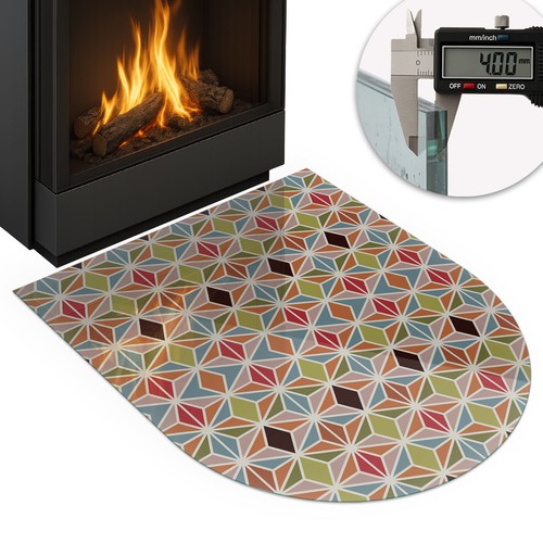 Glass fire protector 4mm - fire,