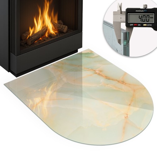 Glass fire hearth protector - glass,