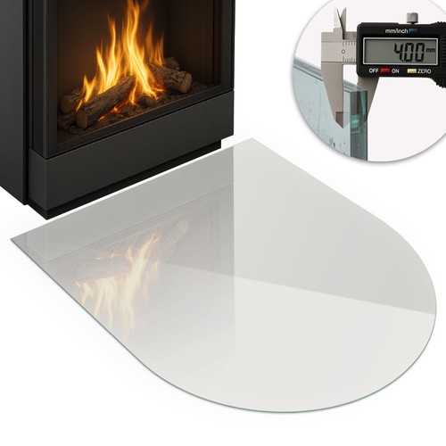 Glass stove floor protector - glass,