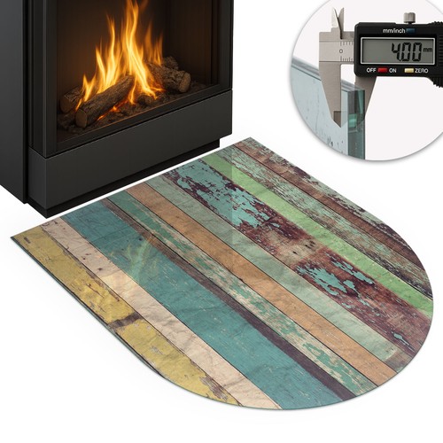 Toughened glass fireplace - toughened,