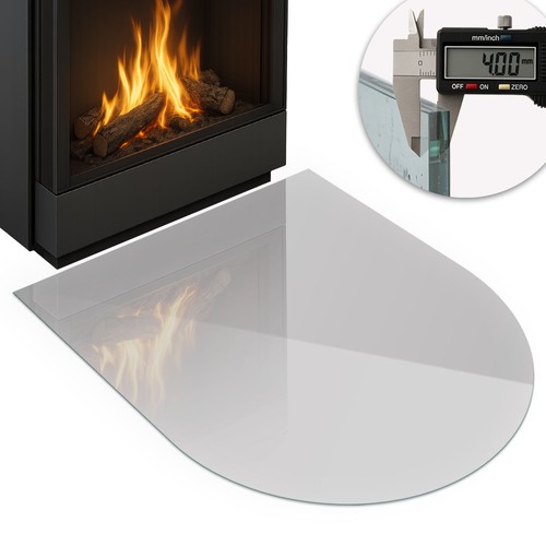 Glass fireplace protector - glass,