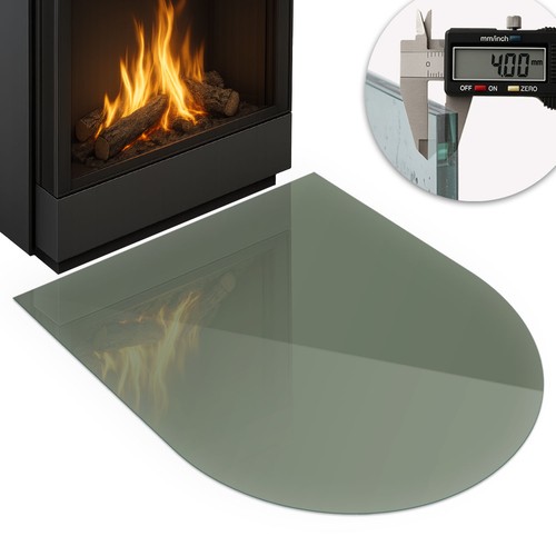 Glass fireplace protector - fireplace,