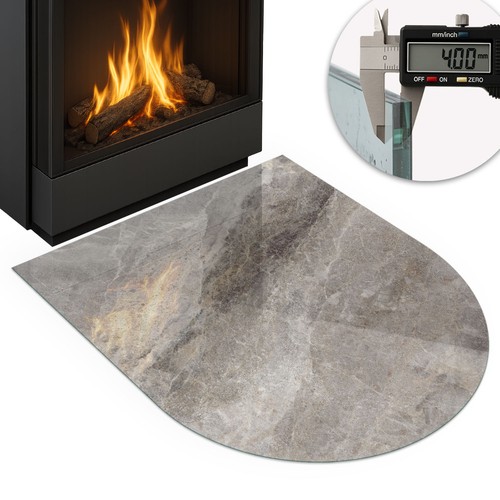Decorative glass hearth - glass,