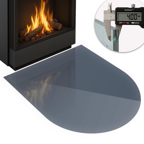 Glass hearth protector - hearth,