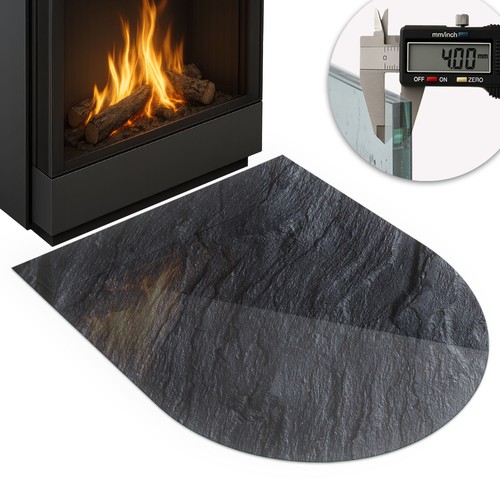 Toughened glass fireplace - toughened,